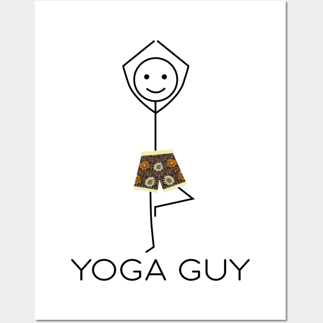 Funny Men Yoga Wall Art by MasutaroOracle